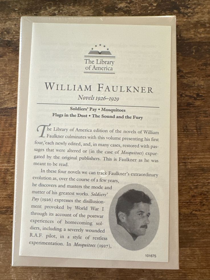 WILLIAM FAULKNER - Novels 1926-1929 -- SEALED - The Library of America